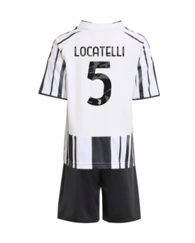 Billige Fotballdrakt Juventus Manuel Locatelli #5 Replika Hjemmedraktsett Barn 2025-26 Kortermet (med bukser)